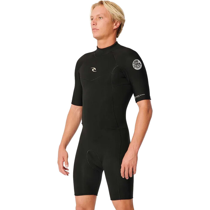 2024 Rip Curl Mens Dawn Patrol 2mm Back Zip Shorty Wetsuit 11KMSP - Black